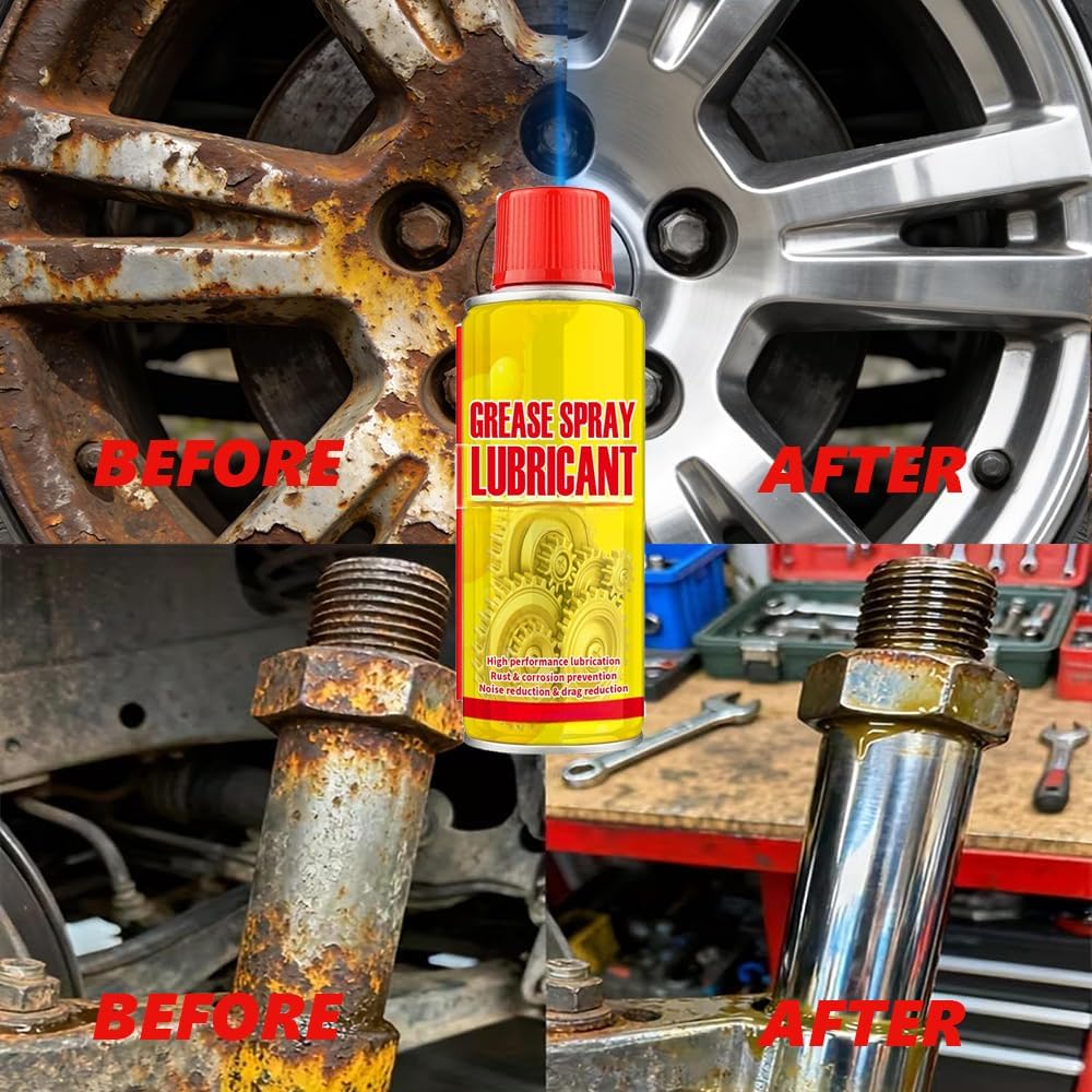 Genérico Lubricante para Eliminar óxido, Spray antioxígeno y removedor de óxido para Metales, Spray de Aceite penetrante Multiusos para Tornillos oxidados, lubricante de acción rápida para vehículos