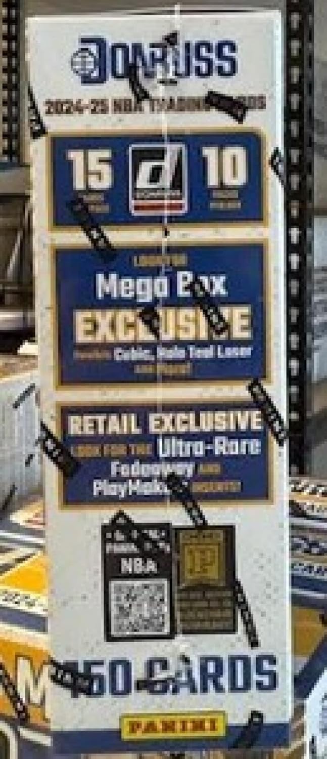 2025 2024-25 Donruss NBA Basketball Mega Box FACTORY SEALED 150 cards per box; Possible rare rookies of Stephon Castle, Zaccharie Risacher +more