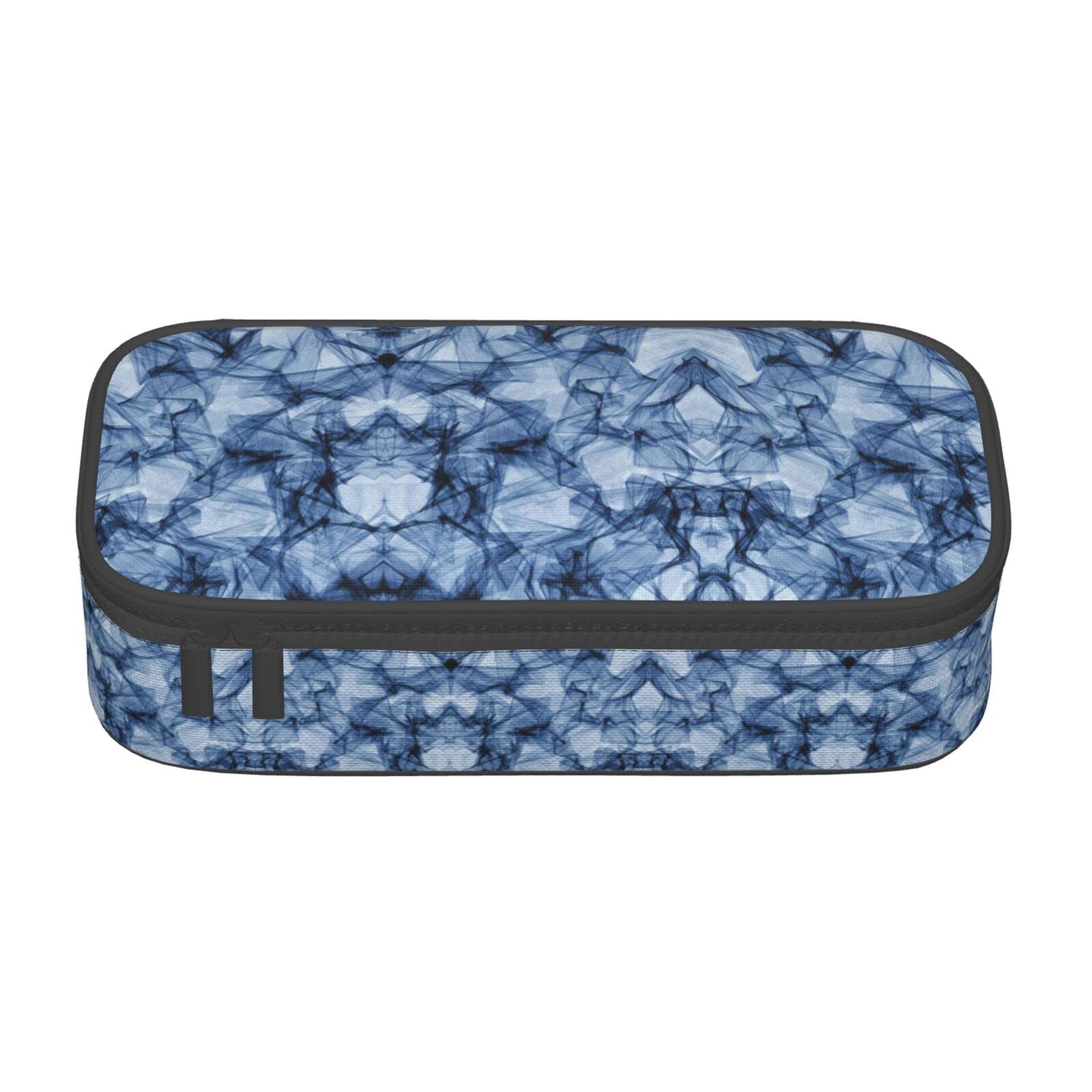 FADUNI Dark Blue Marble Large Pencil Case for Girls and Boys, Aesthetic Pencil Bag with Multi Compartments for Adults, Office Stationary Organizer Practical for Kids Teenage Women Men