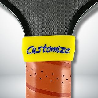 Custom Pickleball Paddle Name Bands – Personalized Silicone Overgrip – Durable Customize USA-Made Pickleball ID Name Labels – Never Lose Your Paddle Again