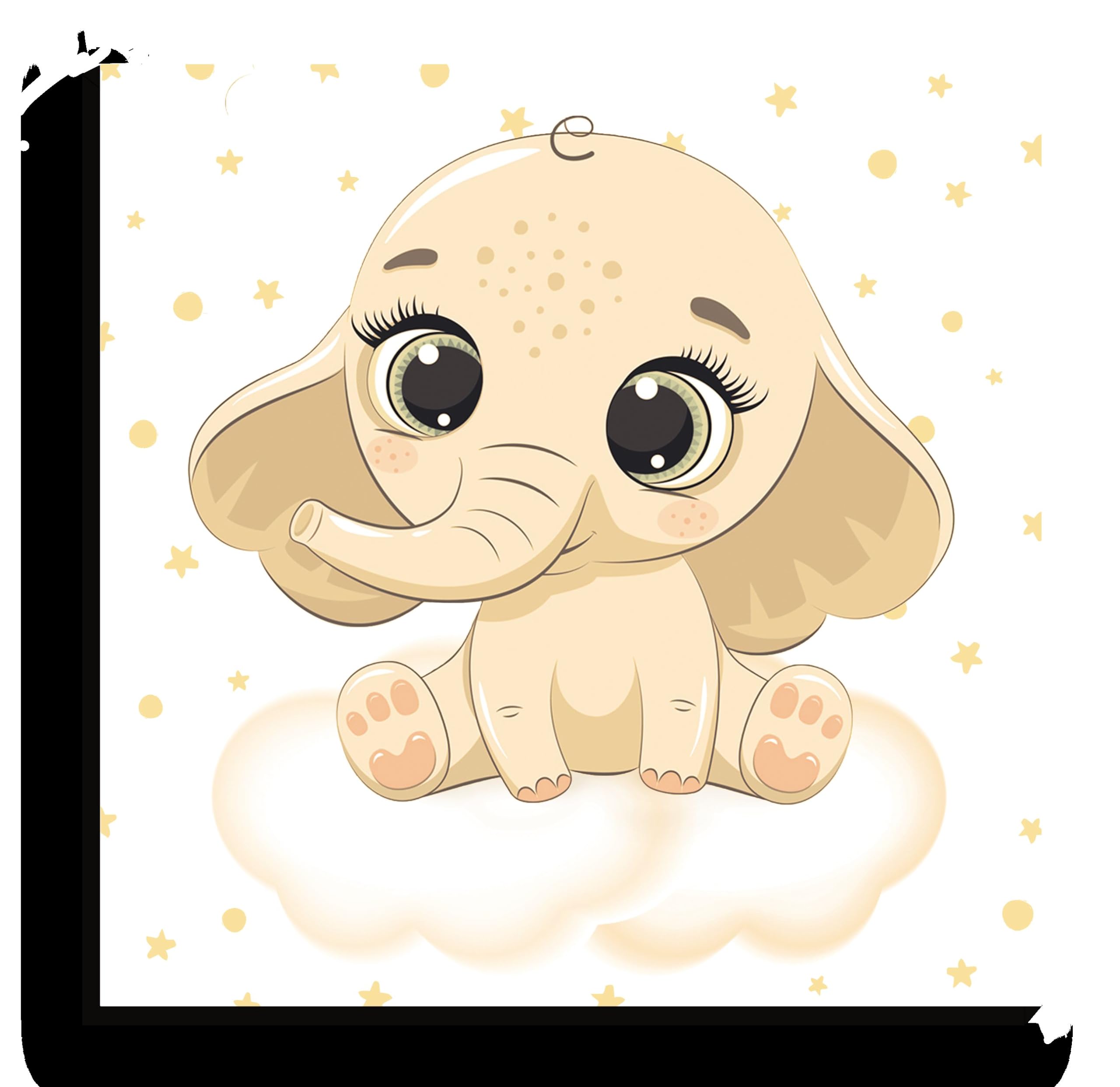 Decographics Tableaux décoratifs pour enfants | Décoration chambre d'enfant | Tableaux modernes pour enfants | Décoration créative pour enfants (30 x 30, animaux bébé 2)