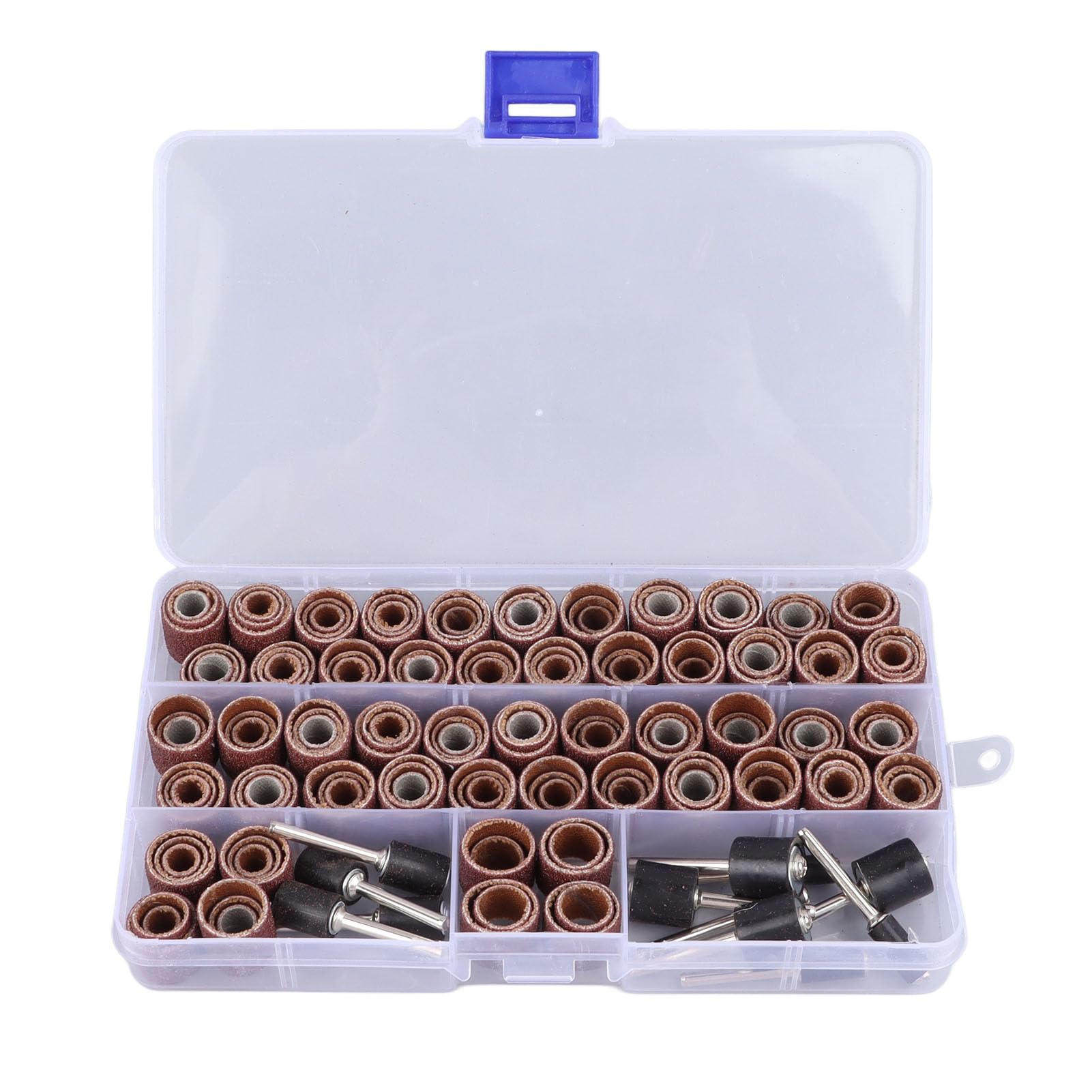 Dorn-Schleiftrommel-Set, 168-teiliges Schleiftrommel-Set, Schleifbänder, Mini-Trommelschleiferhülsen mit 12 Dornen, Schleiftrommel-Dorn-Set, Trommelschleifer
