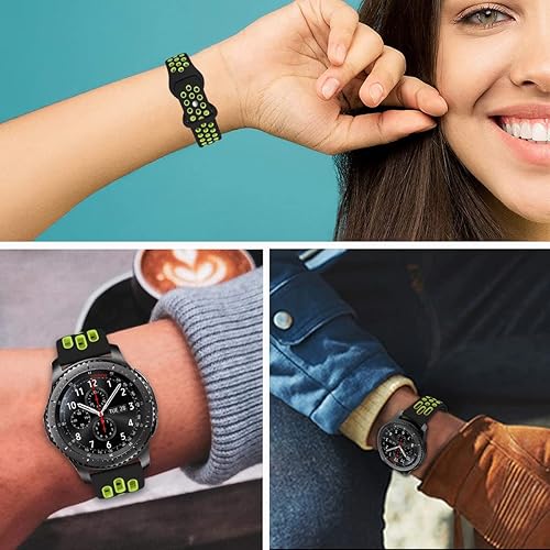 Miniatura 5 de Correa de silicona suave para Samsung Galaxy Gear S3 Galaxy Watch de 0.866in, compatible con Samsung Galaxy Watch 3 de 1.772in, Gear S3 Frontier,