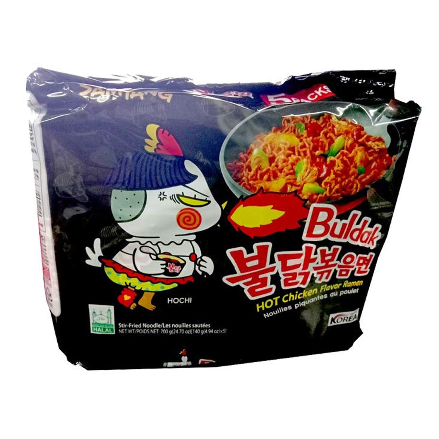 Hot Chicken Ramen Buldak Noodles, Pack Of 5, 700 grams