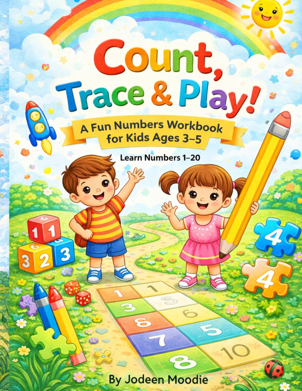 Count, Trace & Play!: A Fun Numbers Workbook for Kids Ages 3–5