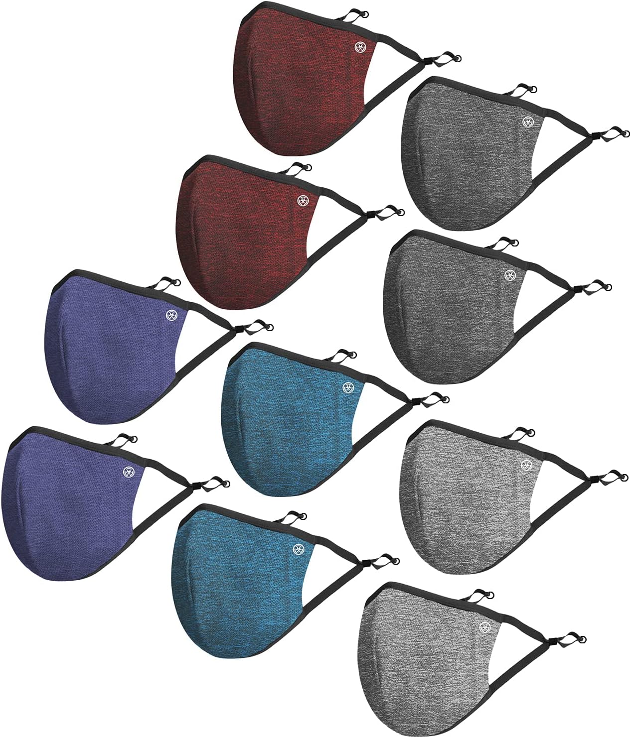 Scott International 2 Ply Anti-pollution, Anti-dust, Protective Fabric Face Mask (SS21-2PLY-10PC, Assorted Colours)