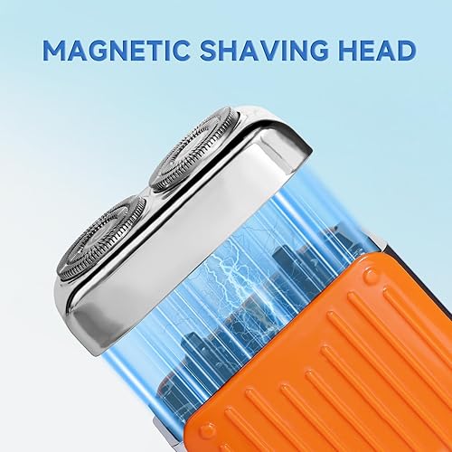 Miniatura 5 de Paquete de 10 mini afeitadoras eléctricas portátiles de viaje, afeitadoras de viaje recargables USB-C para hombres, afeitado en seco, cabeza