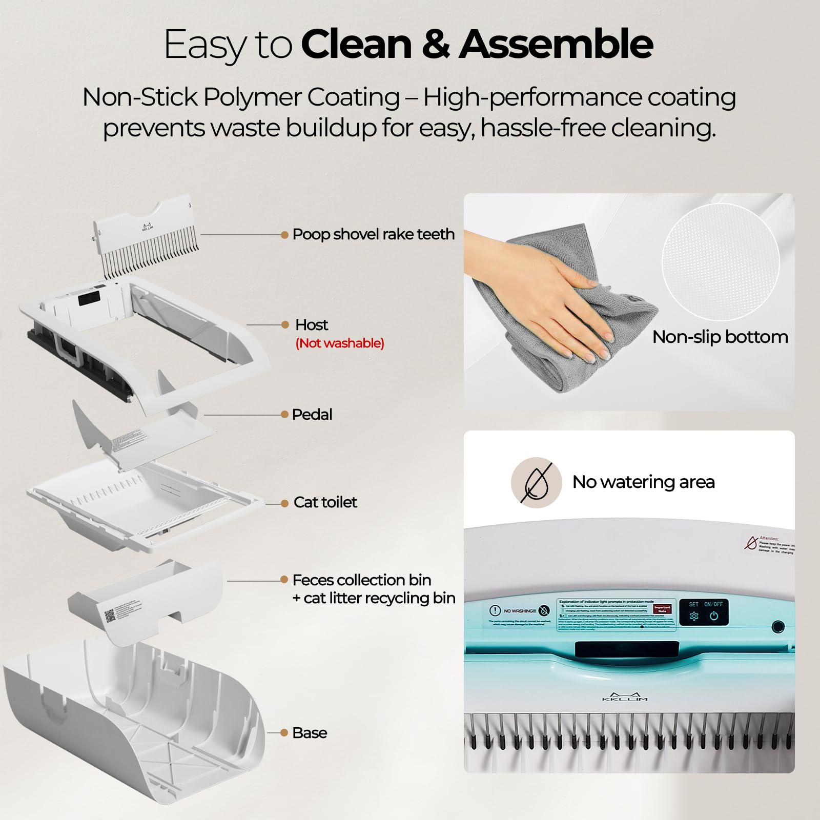 Self Cleaning Litter Box,Open-Top Automatic Cat Litter Box APP Control (2.4G/5G) with Health Tracking, Dual Safety Sensors&Odorless Design,Includes cat Litter & 3 Rolls Waste Bags(NO Tent) - image 8