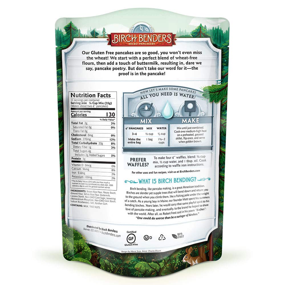 GlutenFree Pancake and Waffle Mix by Birch Benders, Made with Brown