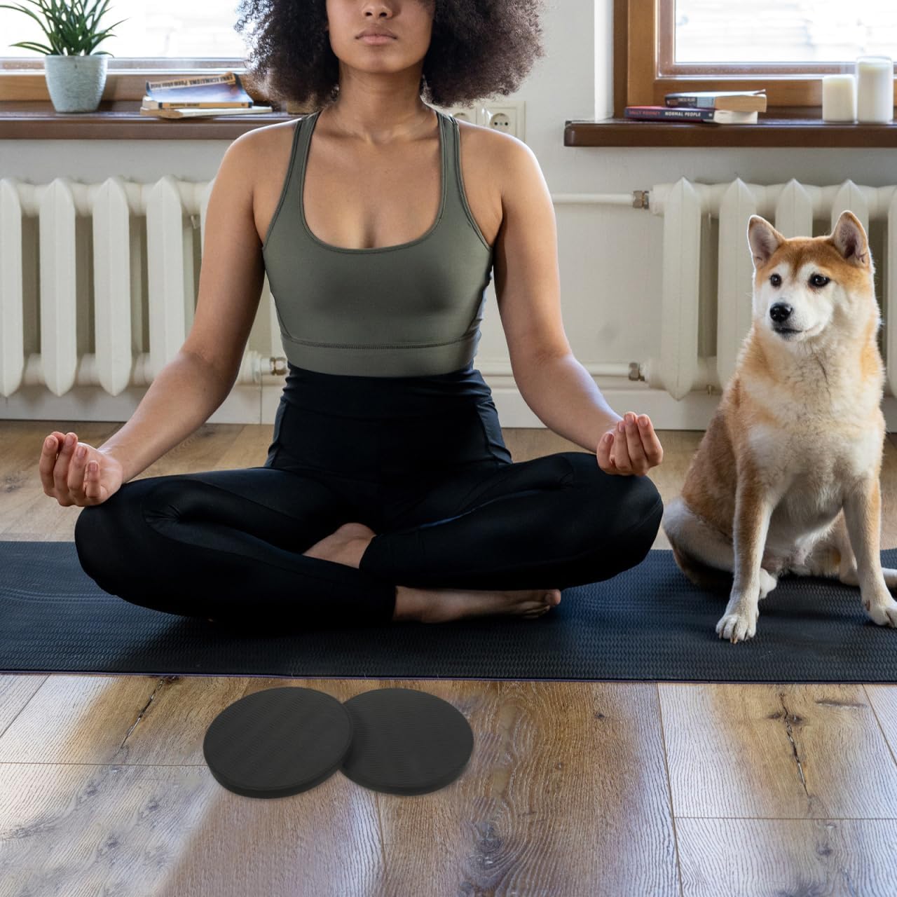 2PCS Thick Eco TPE Yoga Knee Pads, Non-Slip Workout Cushion for Gardening Protection(Black, 17.5x17.5x4cm) - Image 8