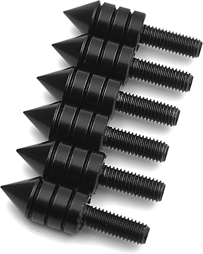 Vista 5 de HTTMT MT218-001-BK (6 piezas) Tornillos de espiga negros universales (parabrisas, carenados, placa de matrícula)