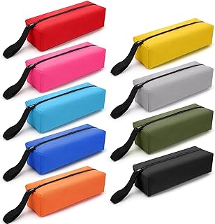 40 Pieces Small Tool Pouch Oxford Cloth Tool Pouch 9.8 x 3.3 x 2.7 Inch Zippered Tool Pouches Waterproof Heavy Duty Multipurpose Zipper Tool Pouch for Organizer Storage, 9 Color