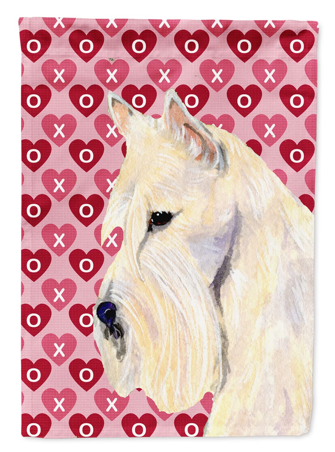 Drapeau Scottish Terrier Hearts Love pour embellir votre jardin à la Saint-Valentin