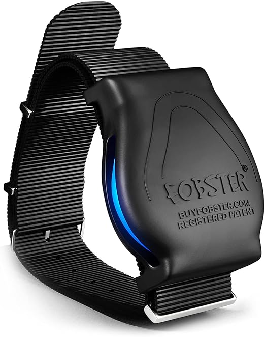 Fobster Key Fob Bracelet HID RFID Key Fob Wristband Fob Holder Wristlet Keychain Patented, Black