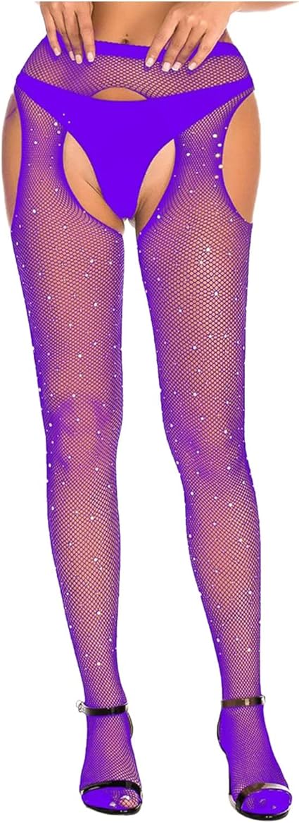 rhinestone fishnets amazon