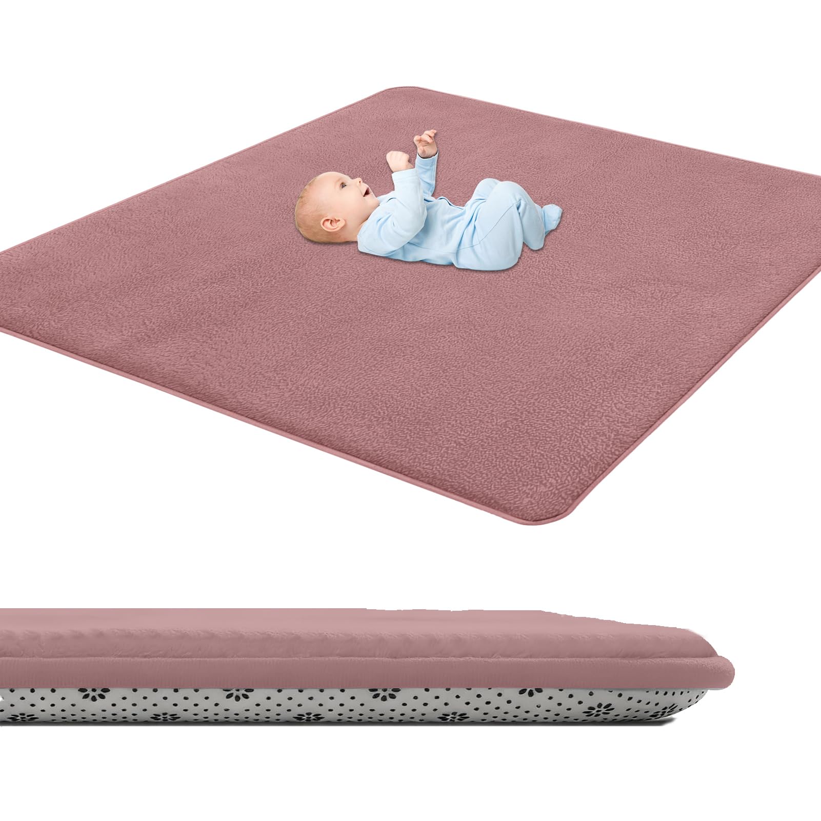 GmyoieqI Baby Crawling Mat 3 cm Thick, Children's play Mat Large Non-Slip 40 x 80 cm Low Pile Nursery Rugs & Carpets for Children's Room Living Room Bedroom Yoga Mat Tatami Playroom Modern