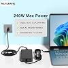 Cargador de laptop 240W 19.5V 12.3A compatible con Dell Alienware M15 M17 R1-R5, G15 G16 G7 G5, Precision 7780 7770 7560, punta redonda 7.4mm x 5.0mm adaptador de corriente 8