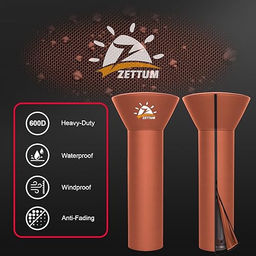 Miniatura 3 de Zettum Fundas para calentador de patio, 600D para exteriores con cremallera, resistente al agua, cubierta de calor de propano para East Oak, Hampton