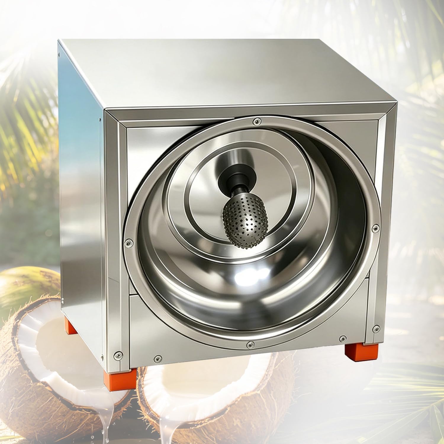 Ymnogjie Heavy-Duty Commercial Coconut Processing Machine, Electric Coconut Meat Planer Grater, Uniform Shredding, Stainless Steel for Catering and Coconut Business