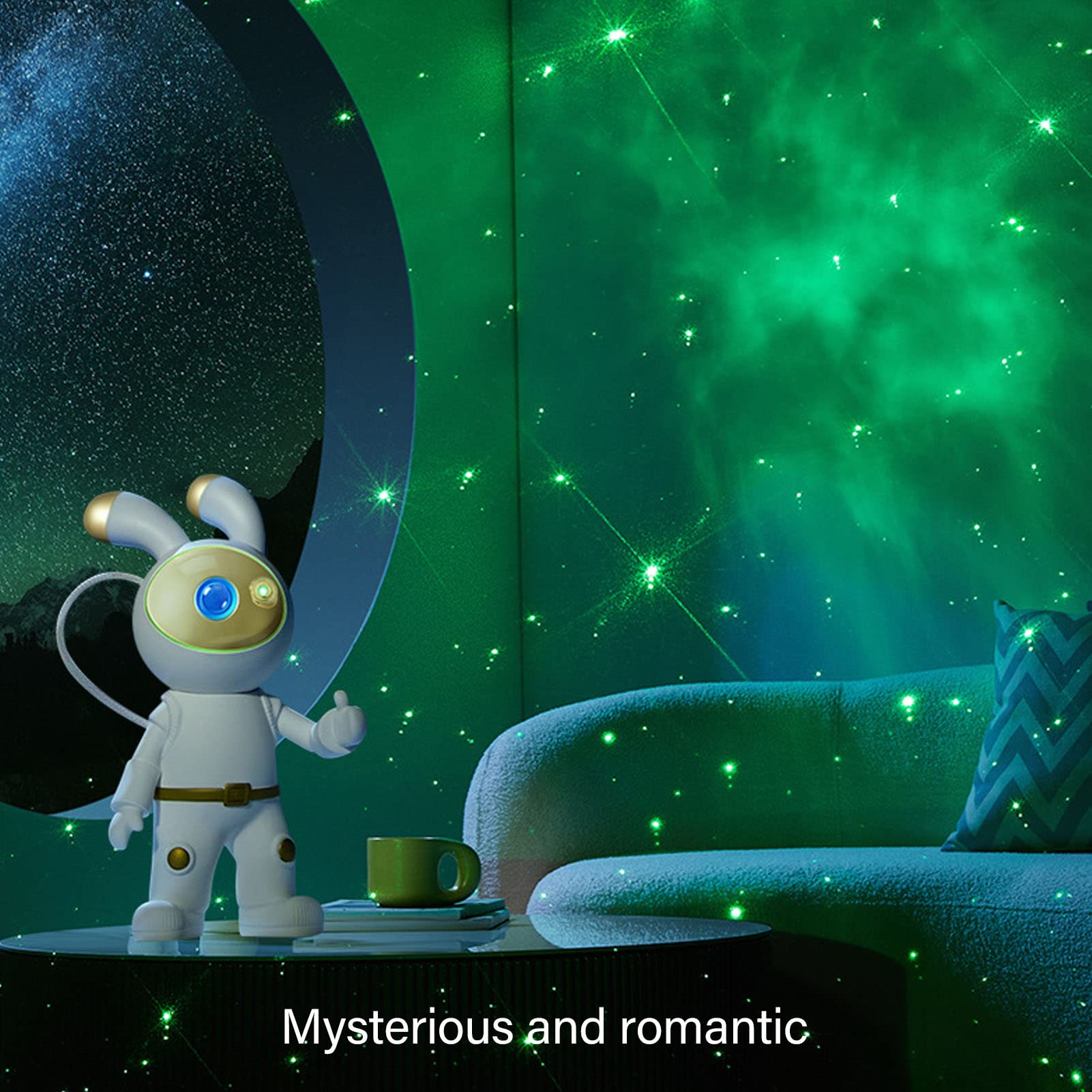 Proyector De Luz Nocturna para Niños, Proyector Estrellado De Astronauta, Estilo Espacial, Control Remoto De Alimentación USB, Lámpara De Proyección Astral Ajustable para Dormitorio