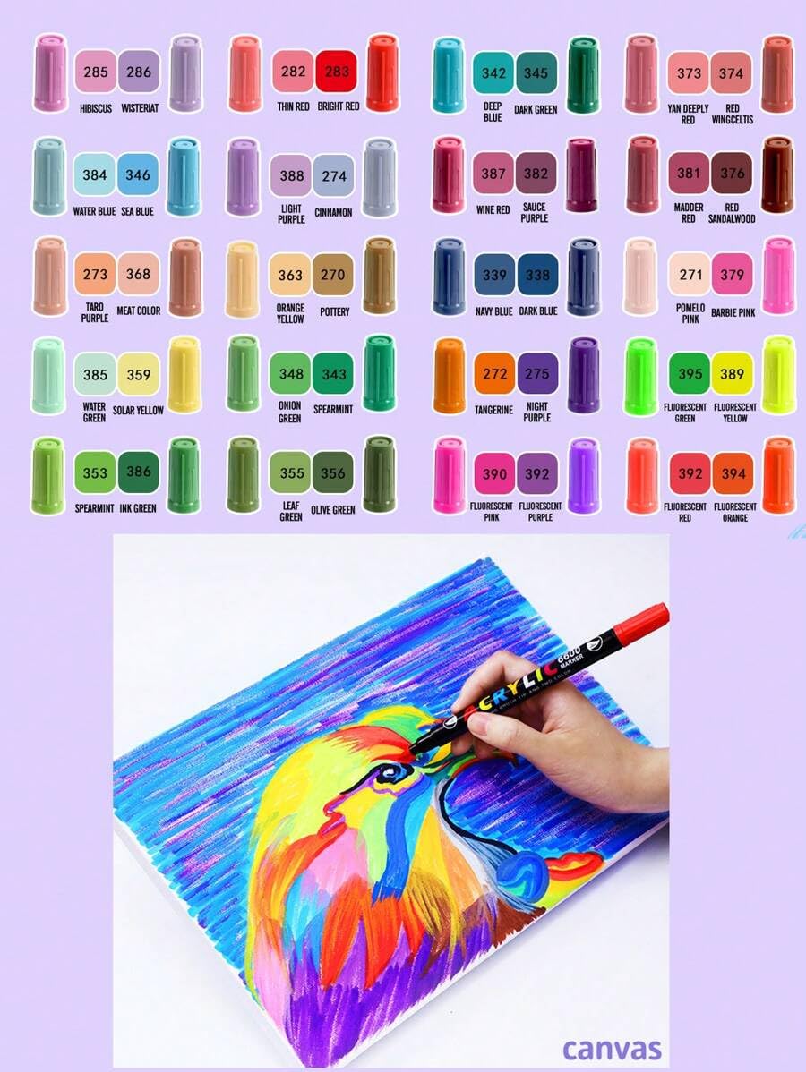 Amazon.co.jp: アクリルマーカーペン アートマーカー 120色セット 60本