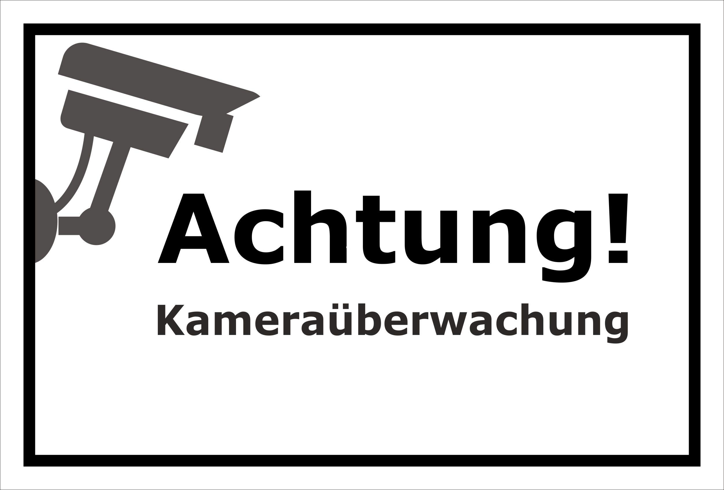 Videoüberwachung Aufkleber 15x10 Cm – Wetterfest, Aus Deutscher Herstellung, Für Hauswand & Garagentor