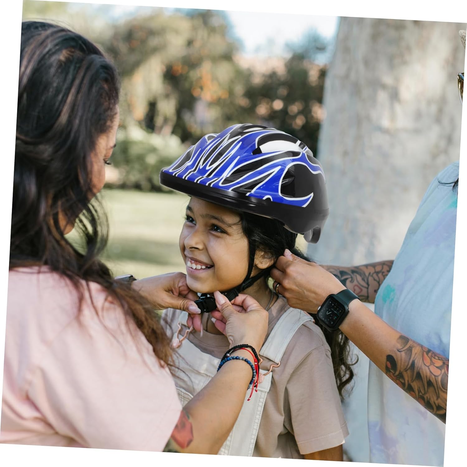 HEALLILY 7pcs Boy Girl Safety Protective Gear Set Helmet Knee Pads Elbow Pads Wrist Guards for Skating and Cycling Comfortable - Design