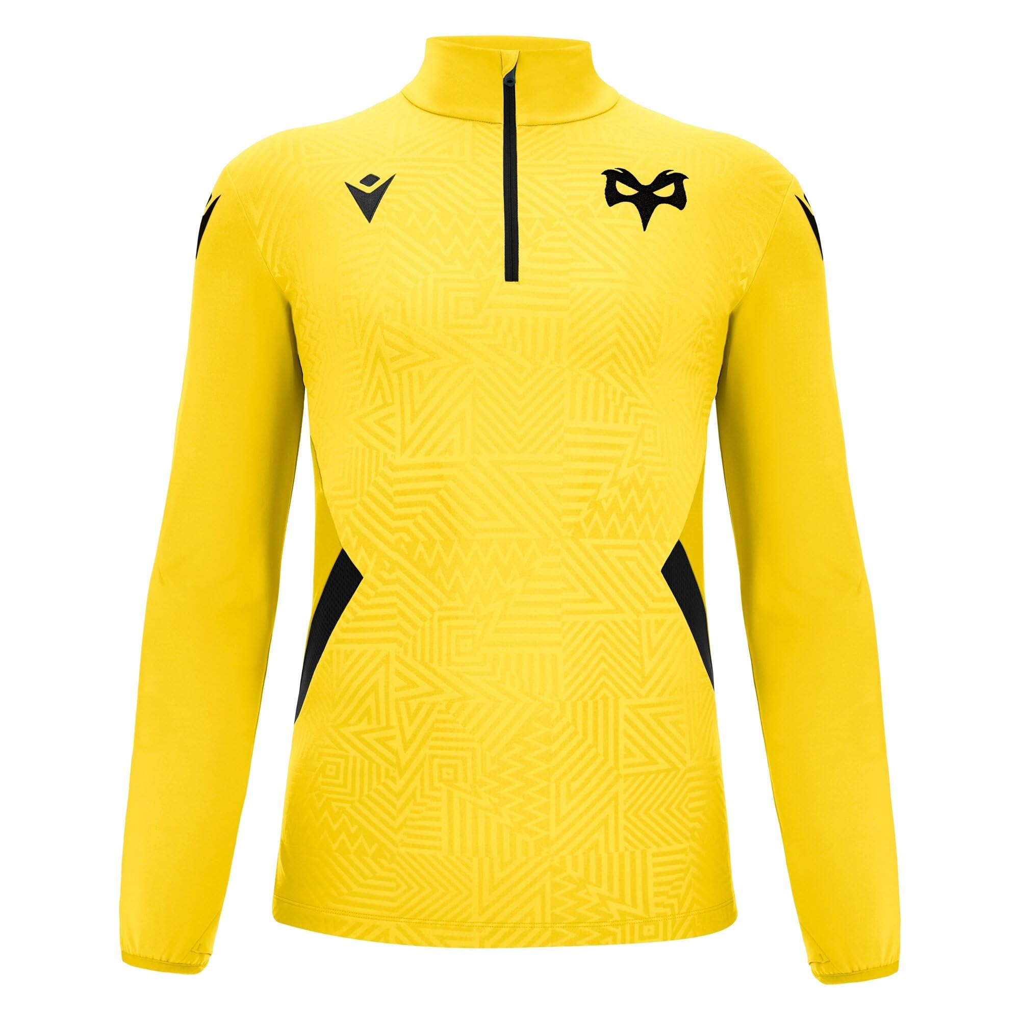 Macron Unisex Yellow Ospreys Rugby 2024/25 Adults Training ¼ Zip Top (Uk, Alpha, L, Regular, Regular, )