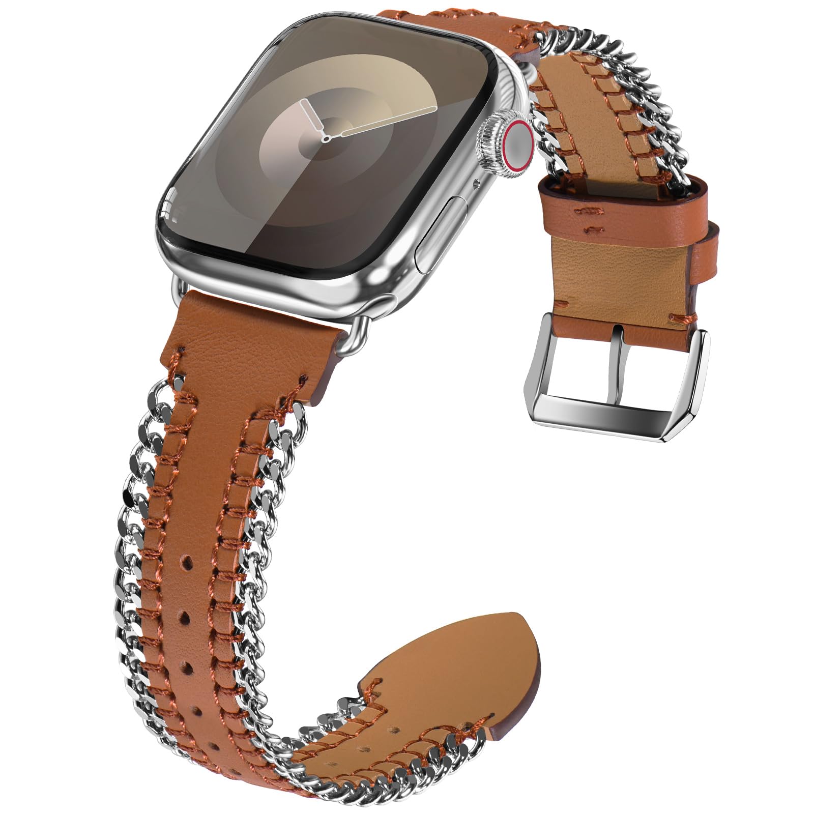 WINGLE Slim Watch Band for Apple Watch Band Women 38mm 40mm 41mm 42mm 44mm 45mm 46mm Series 11 10 SE 3/2/1 Jewelry Dressy Bracelet Thin Metal Strap