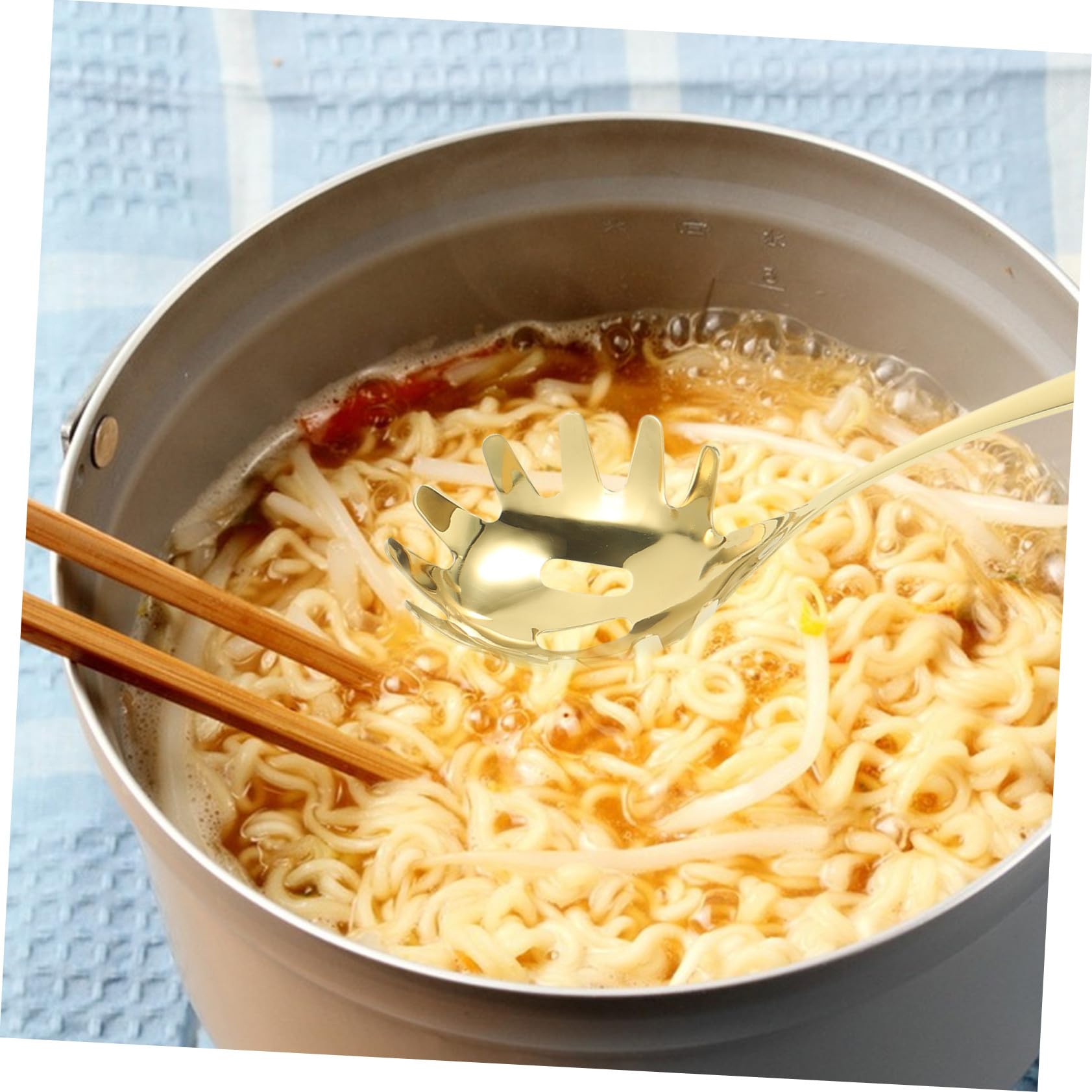 Nudelfilterlöffel aus 304 Edelstahl zum Schöpfen und Filtern