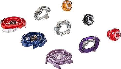 Miniatura 2 de Beyblade Burst Surge Speedstorm Thunder Threat, paquete de 3 – Kolossal Fafnir F6, Spear Dullahan D6, Brave Roktavor R6 Juego de batalla Top Toys