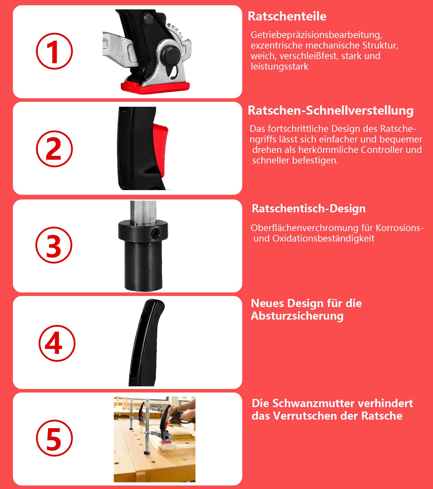 2 abrazaderas de palanca de acero entero de 20mm, soporte de 20 mm elemento tensor rango de sujeción de 160 mm, compatible con bessey, abrazadera de una mano, mesa de soldadura
