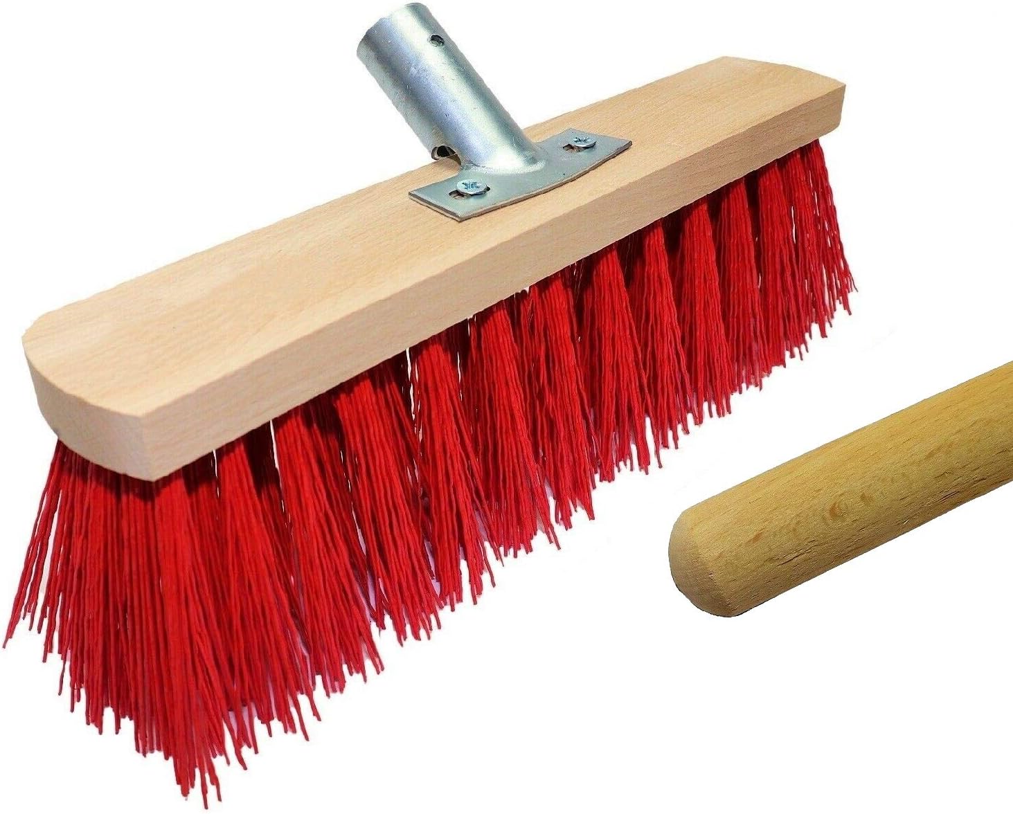 10" Stiff Sweeping Yard Brush, Natural Hard Broom Stiff Brush with