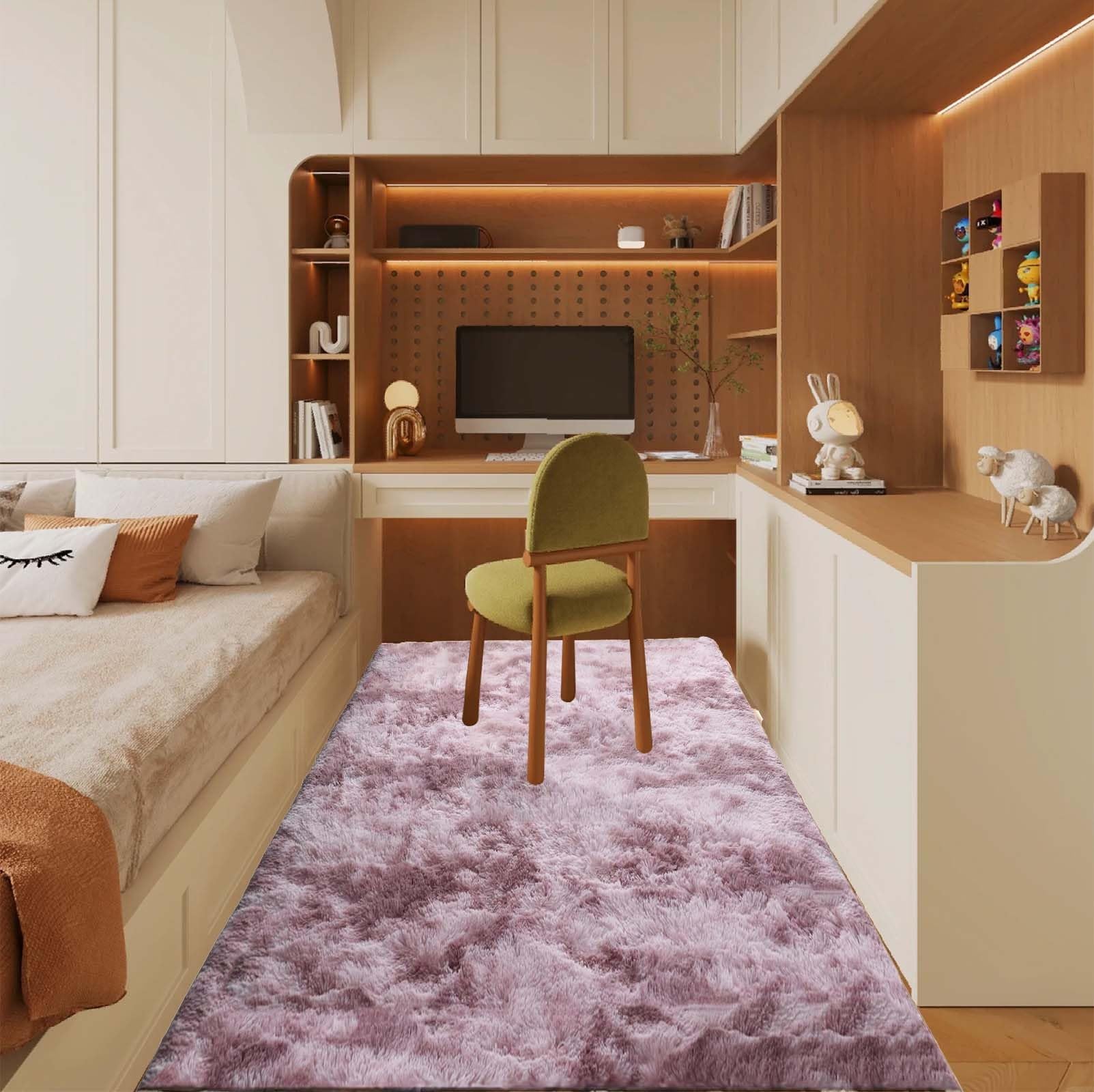 Amazon | カーペット ラグ 180 x 360 cm 滑り止め付 洗えるラグ