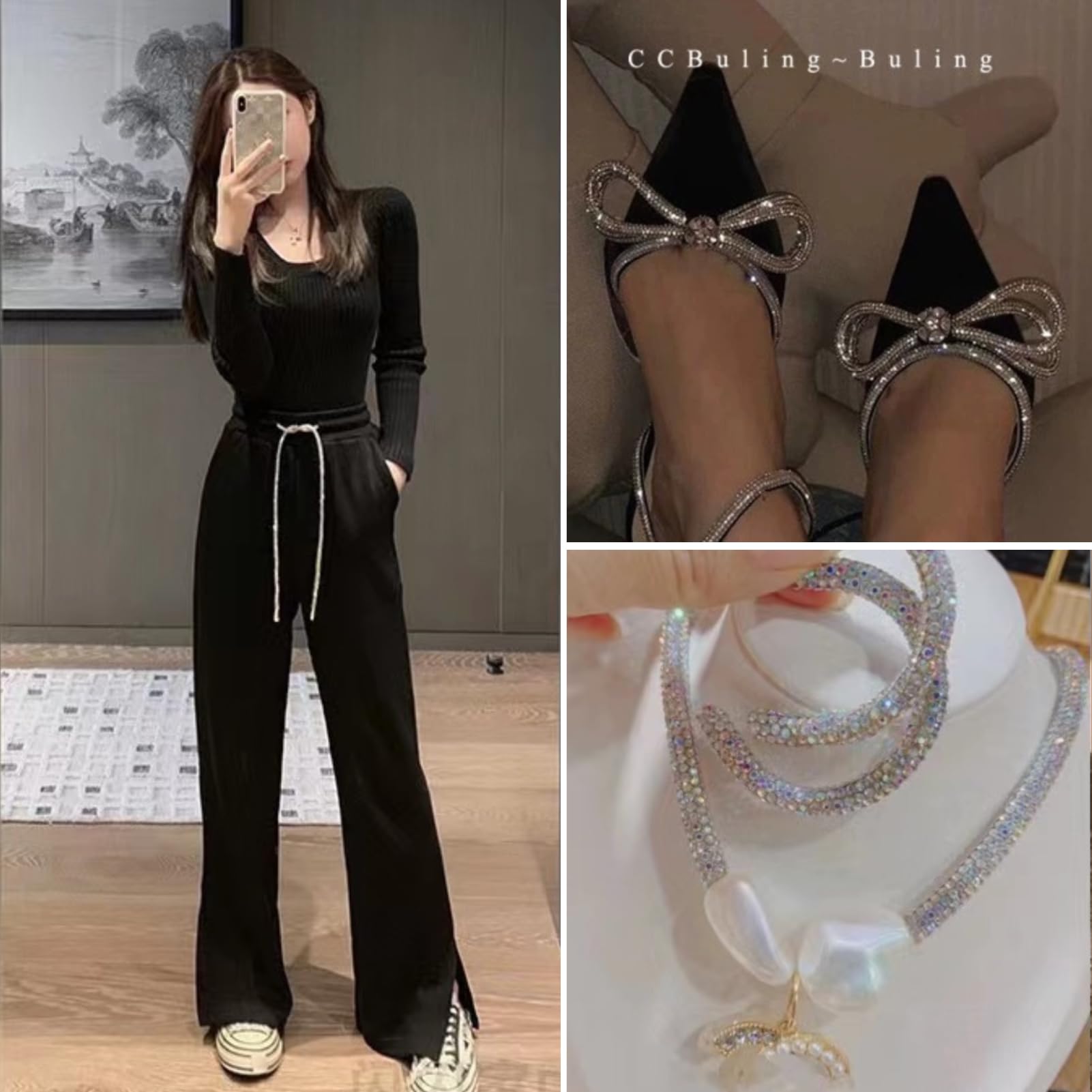 Crystal Rhinestone Shiny Glitter Rope Chain String, Craft 6mm Flexible Rhinestone Rope, Crystal Rhinestone Tube Trim, Crystal Hoodies Drawstring Rhinestone Cord Trim (AB Color)