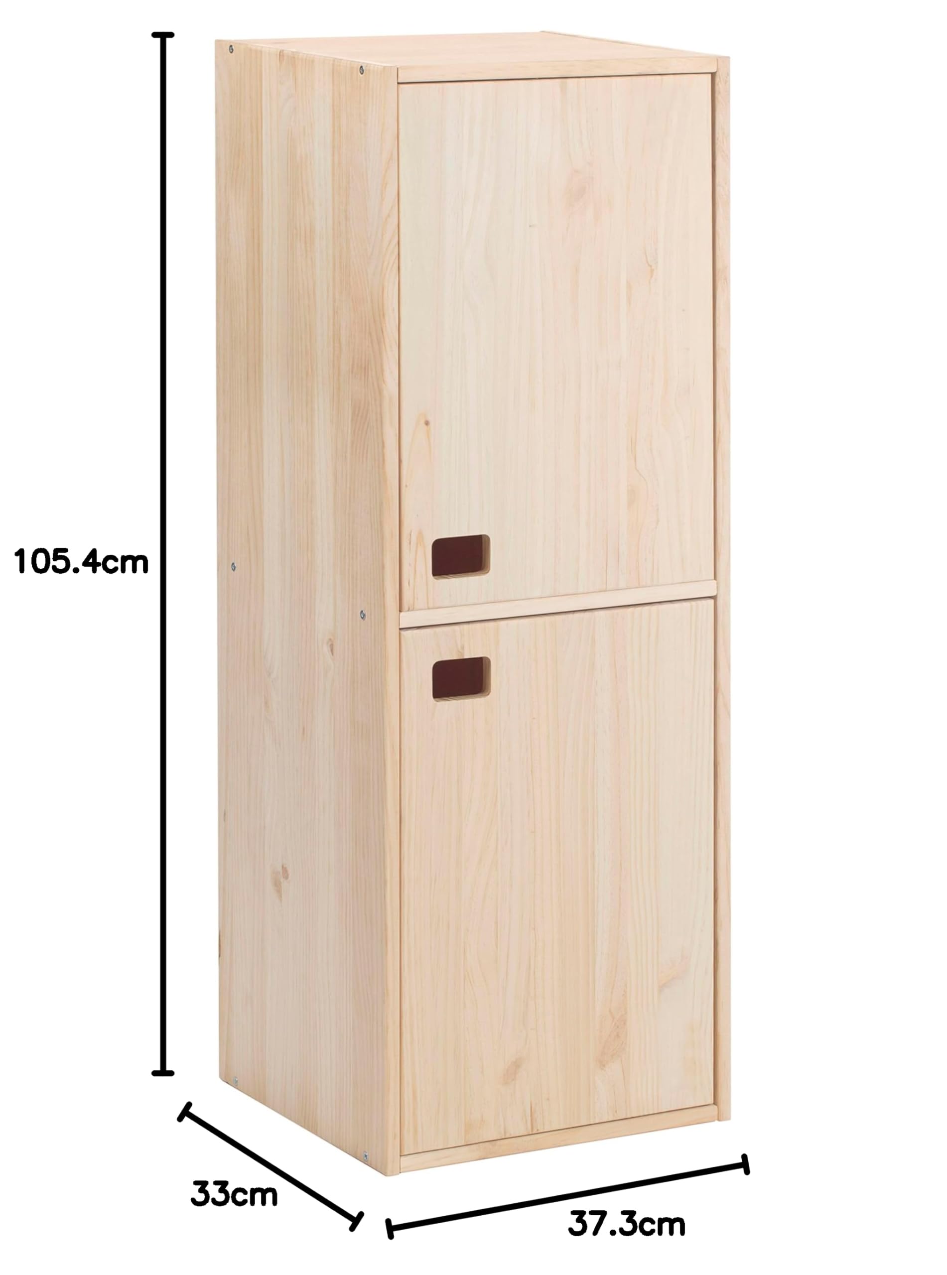 Astigarraga Kit Line Armario Almacenaje Dinamic 2 Puertas y 4 Baldas, Madera Pino - 105,4x37,3x33cm