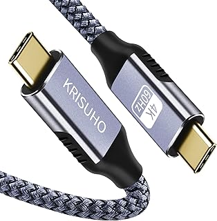 KRISUHO USB C to USB C 3.2 Gen2-2 Cable(3.2FT/1M), Type C Cable 20Gbps Data Transfer 4K@60Hz Video Output 100W PD Fast Charging Compatible with MacBook Pro,iPad Pro,Type C Device/Laptop