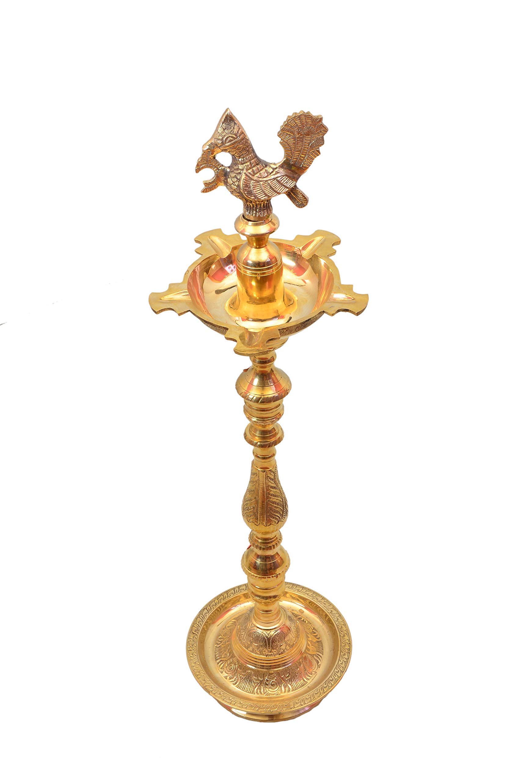 Brass Mahabharat Diya - Traditional Indian Lamp -5