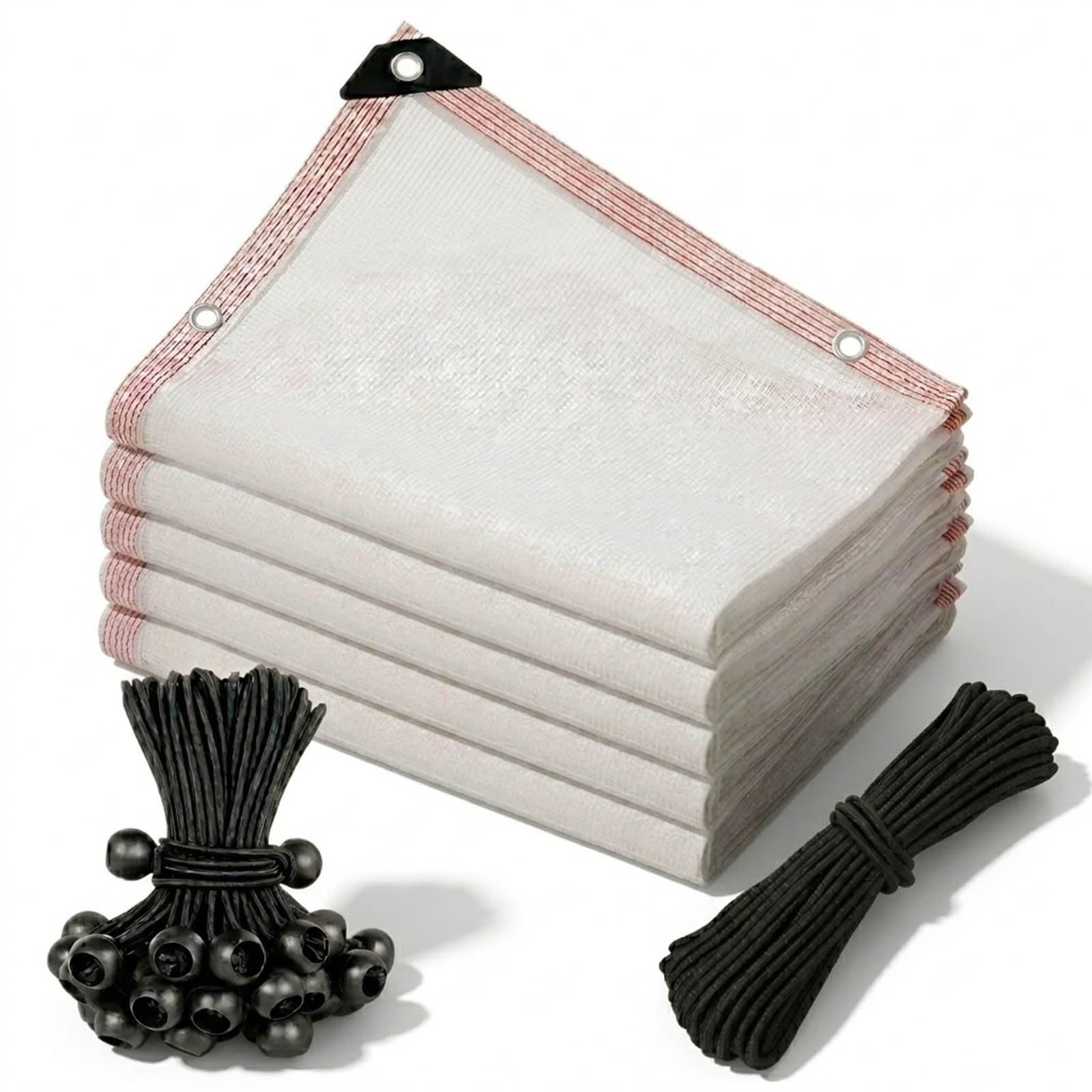 Filet d'ombrage blanc HDPE 3x6m avec œillets renforcés pour serre et jardin