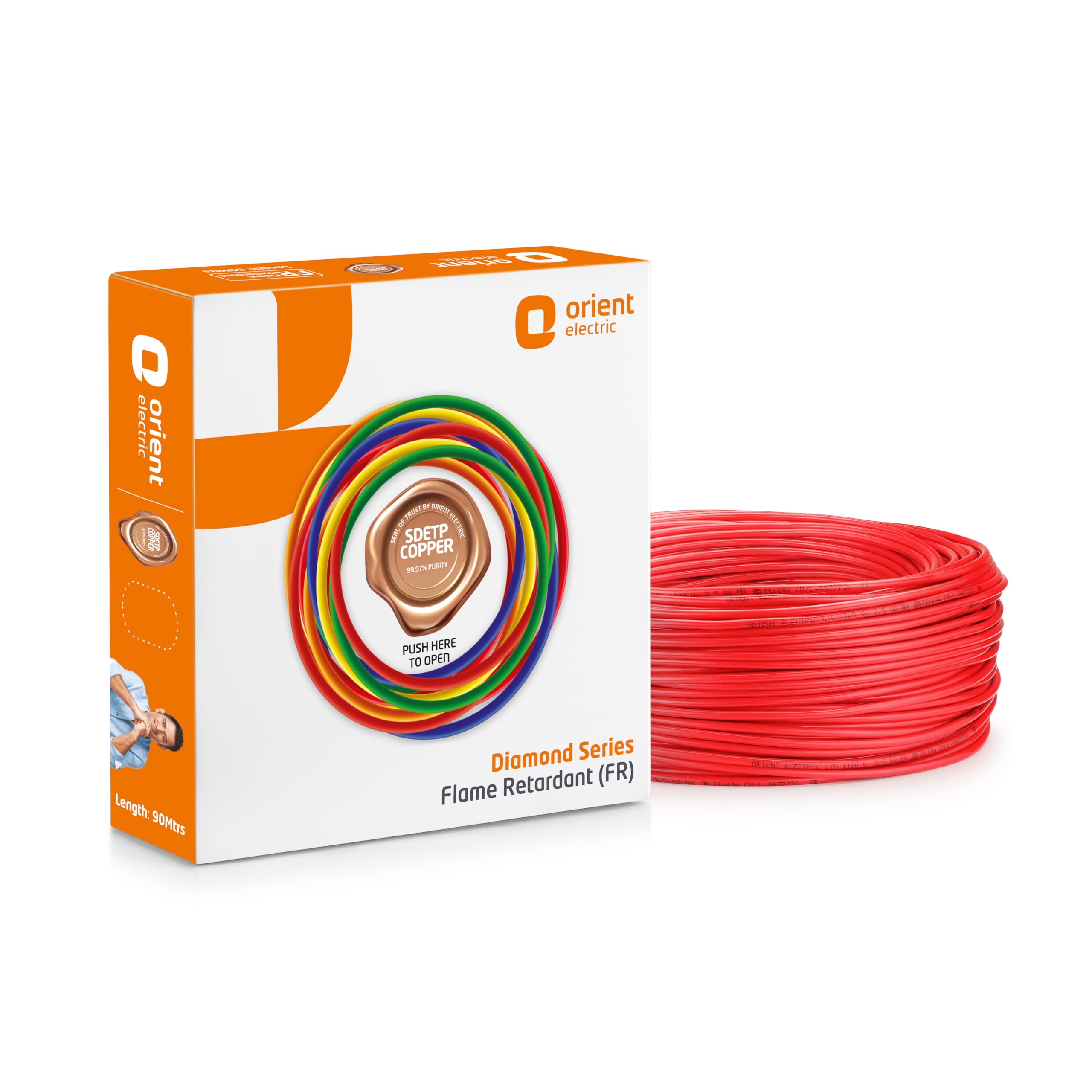 Orient Electric 1.5 Sq mm Red Class 5 1100V FR Electric Wire (90 Metre)-image-24