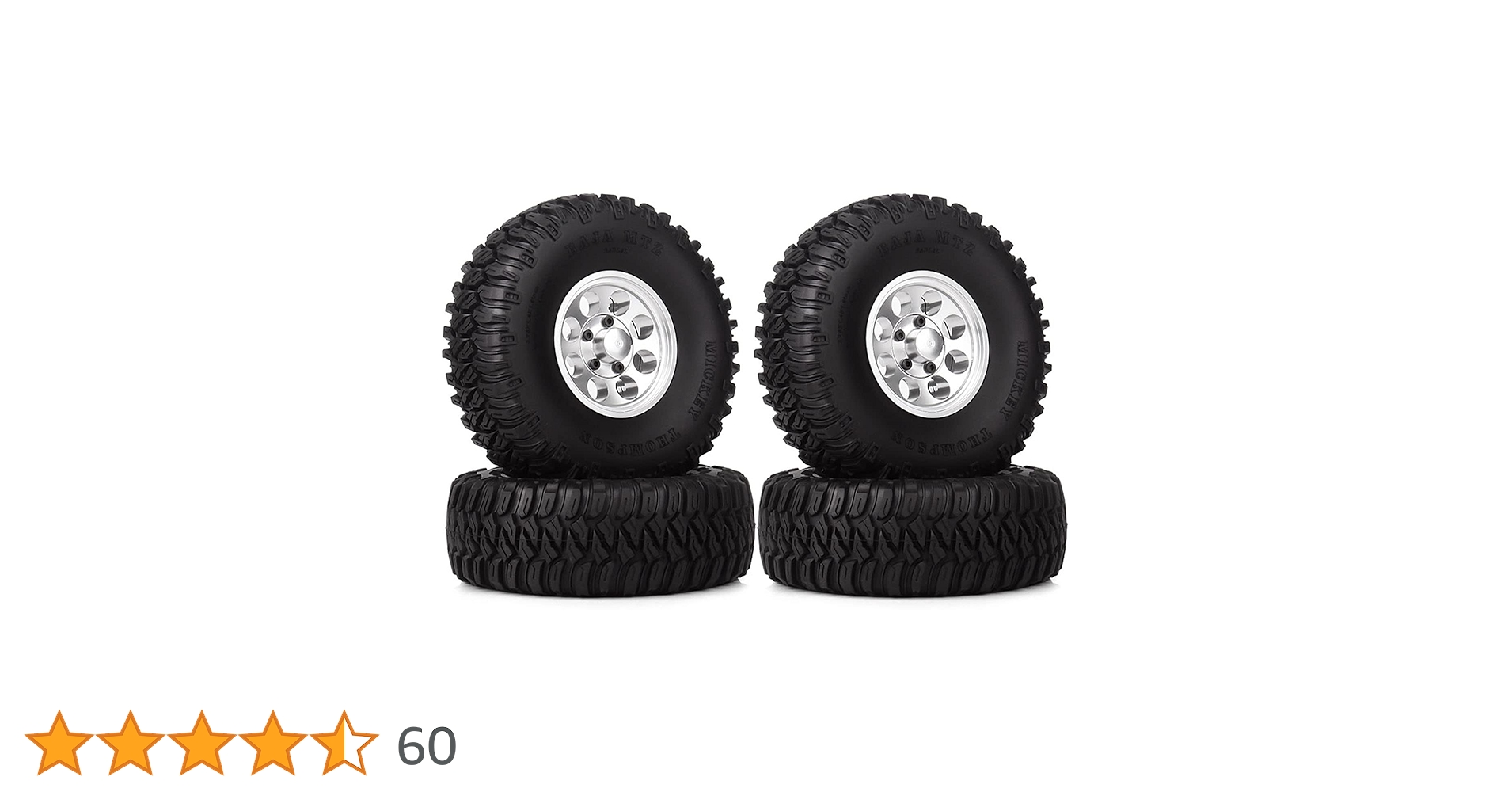 Funny　タイヤホイール① 問屋ワールド】クローラーRC用1.55インチスチール製ビードロック