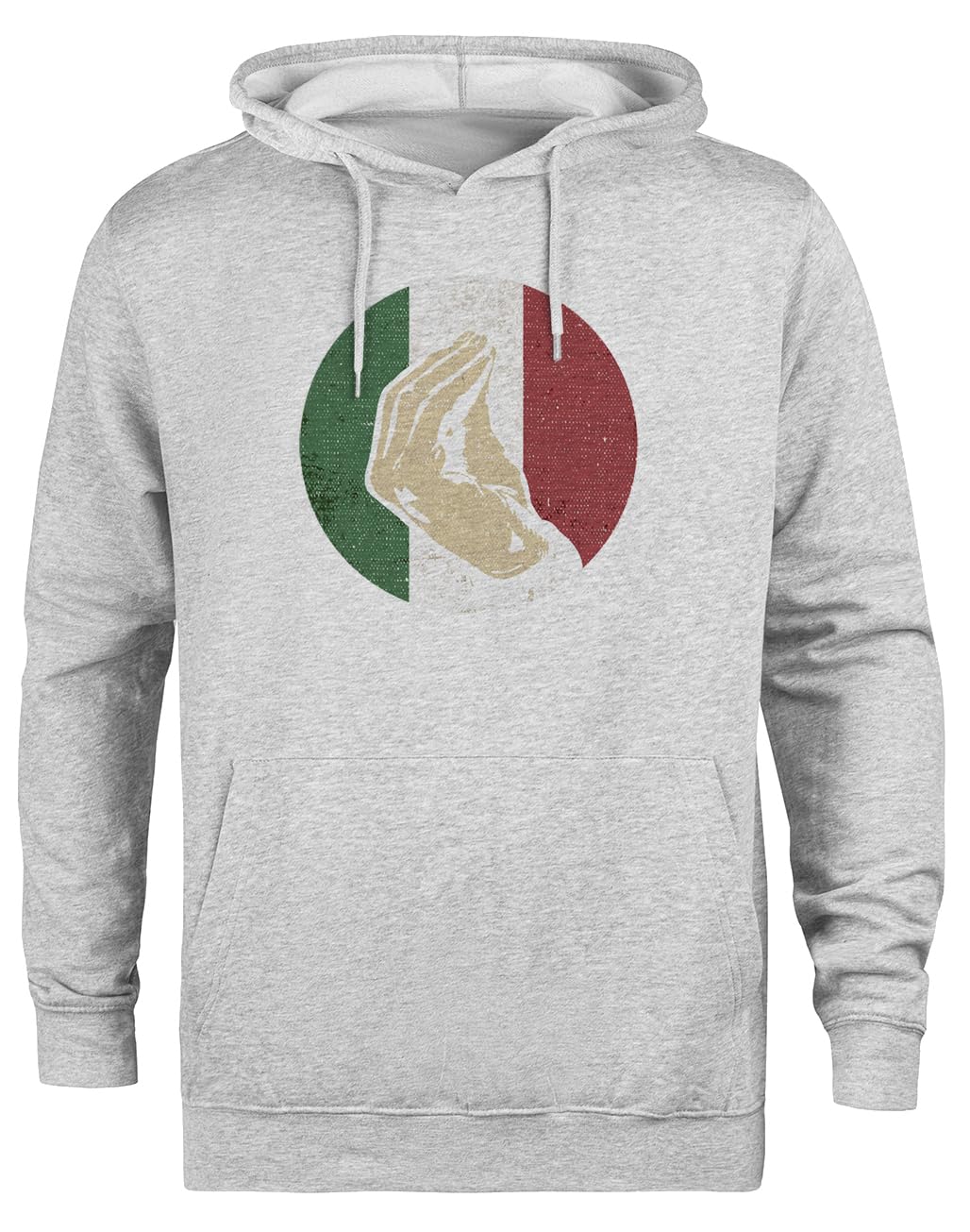 Gesto della Mano Italiana Canta Felpa Grigia Unisex Eco-Friendly Unisex Grey Hoodie Eco-Friendly Hooded Jacket