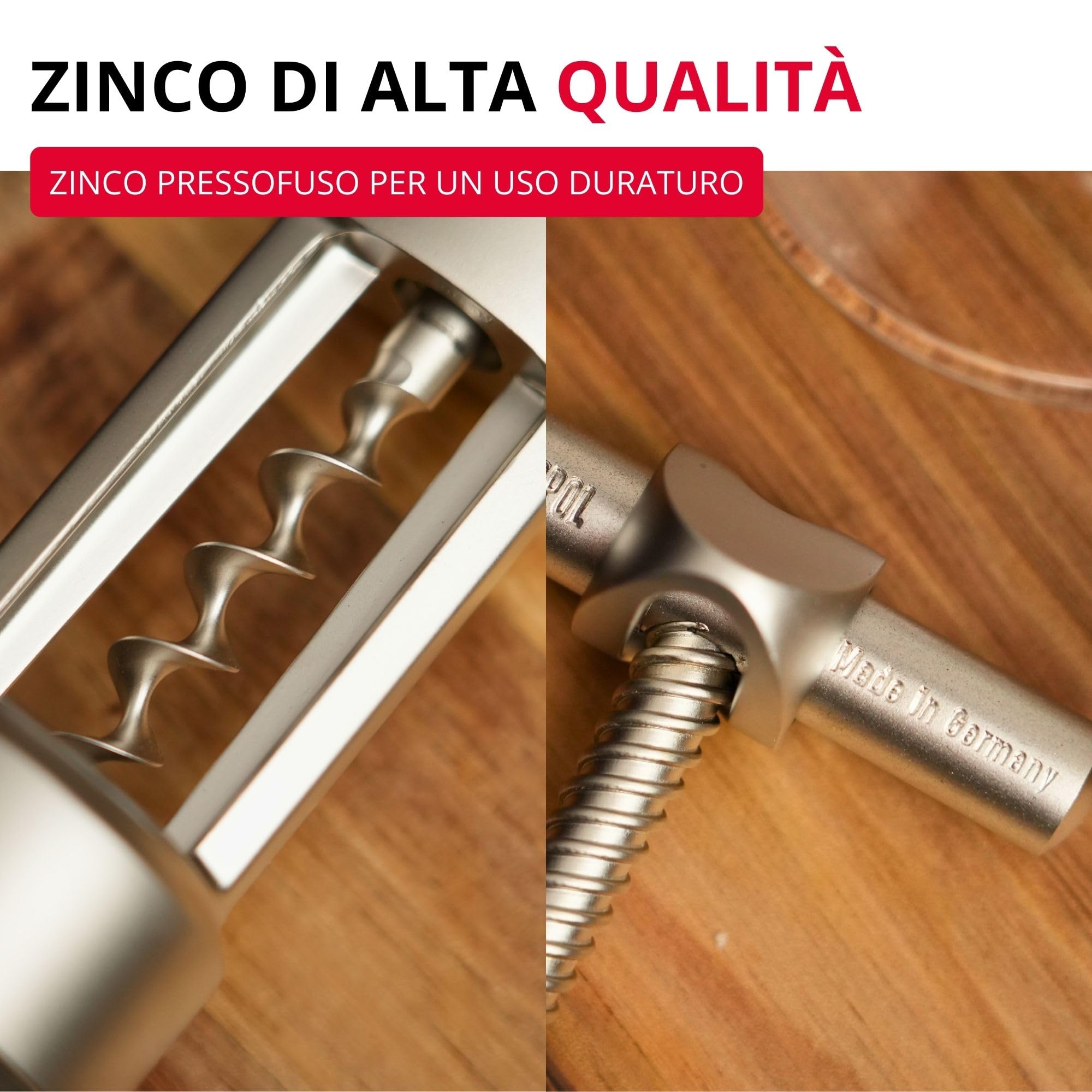 Westmark Cavatappi a campana con spirale, Monopol Edition, acciaio/zinco pressofuso, Barolo, finitura opaca, 62603380