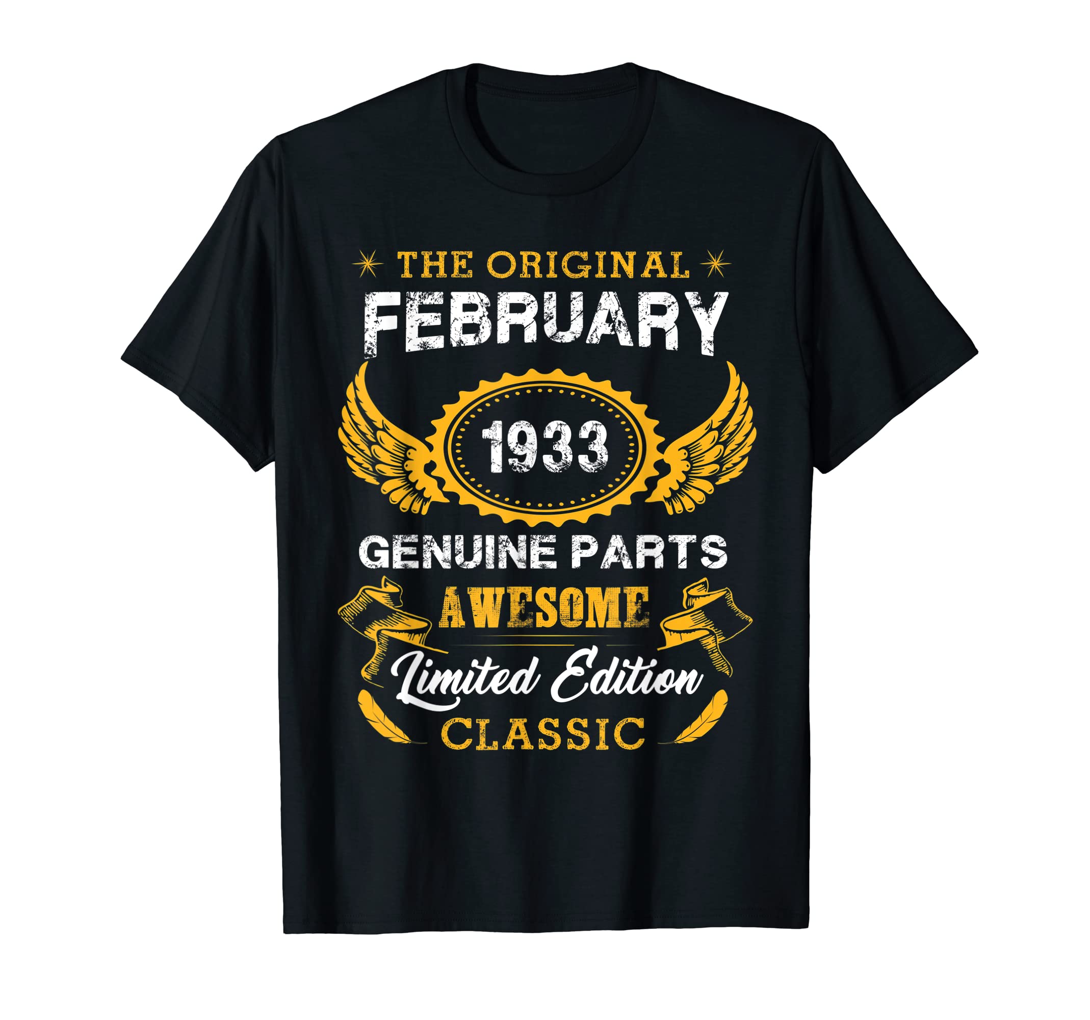 90th Birthday Gift Legends Born In February 1933 90 Years Ol T-Shirt