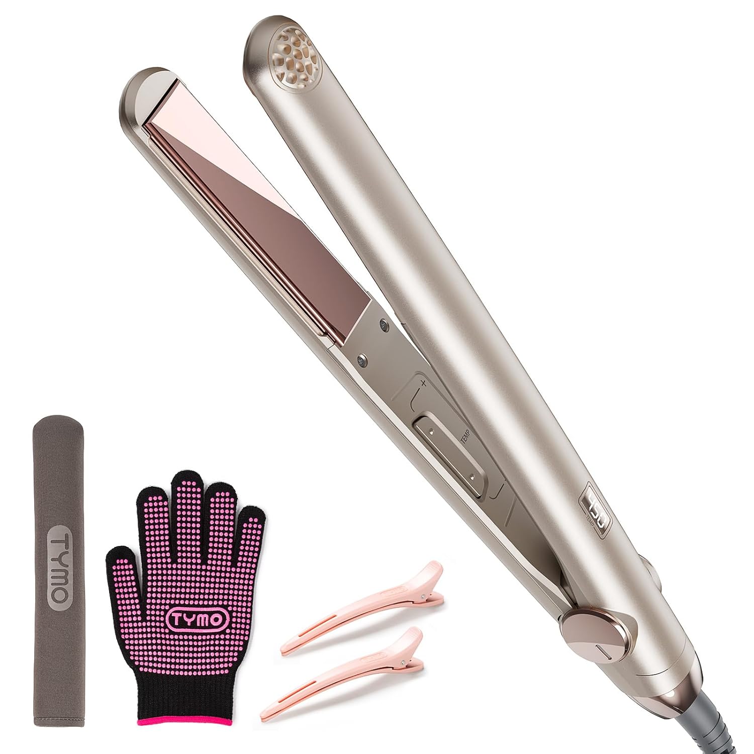 TYMO Flat Iron Hair Straightener - Titanium Hair Straighteners for Women 1 Inch Professional Travel Flat Iron Portable