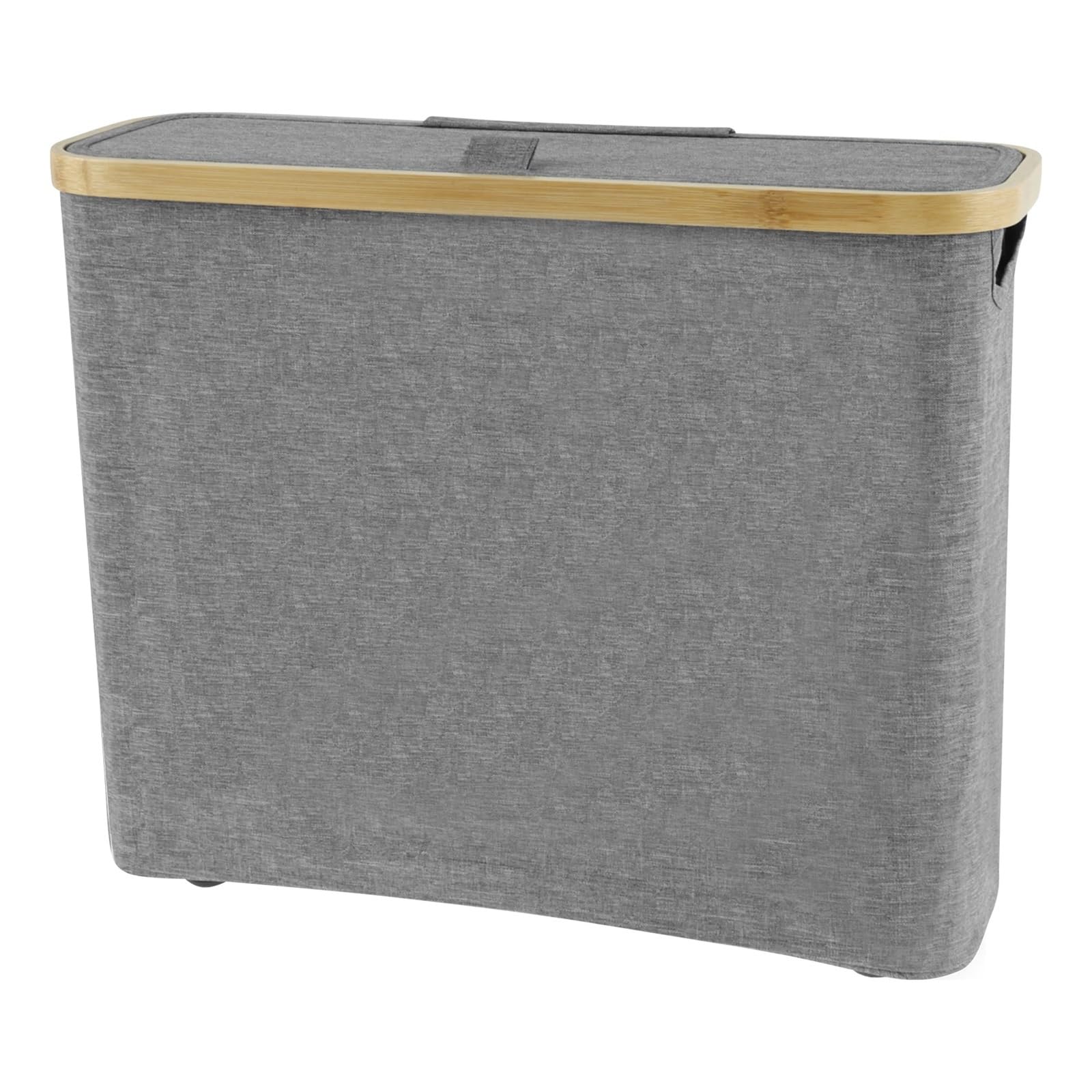 Wäschekorb Badezimmer-Toilettenpapierkorb aus Oxford-Stoff mit Deckel, atmungsaktiv, große Kapazität, Papierrollen-Organizer, Korbspender(Grey Small Size)