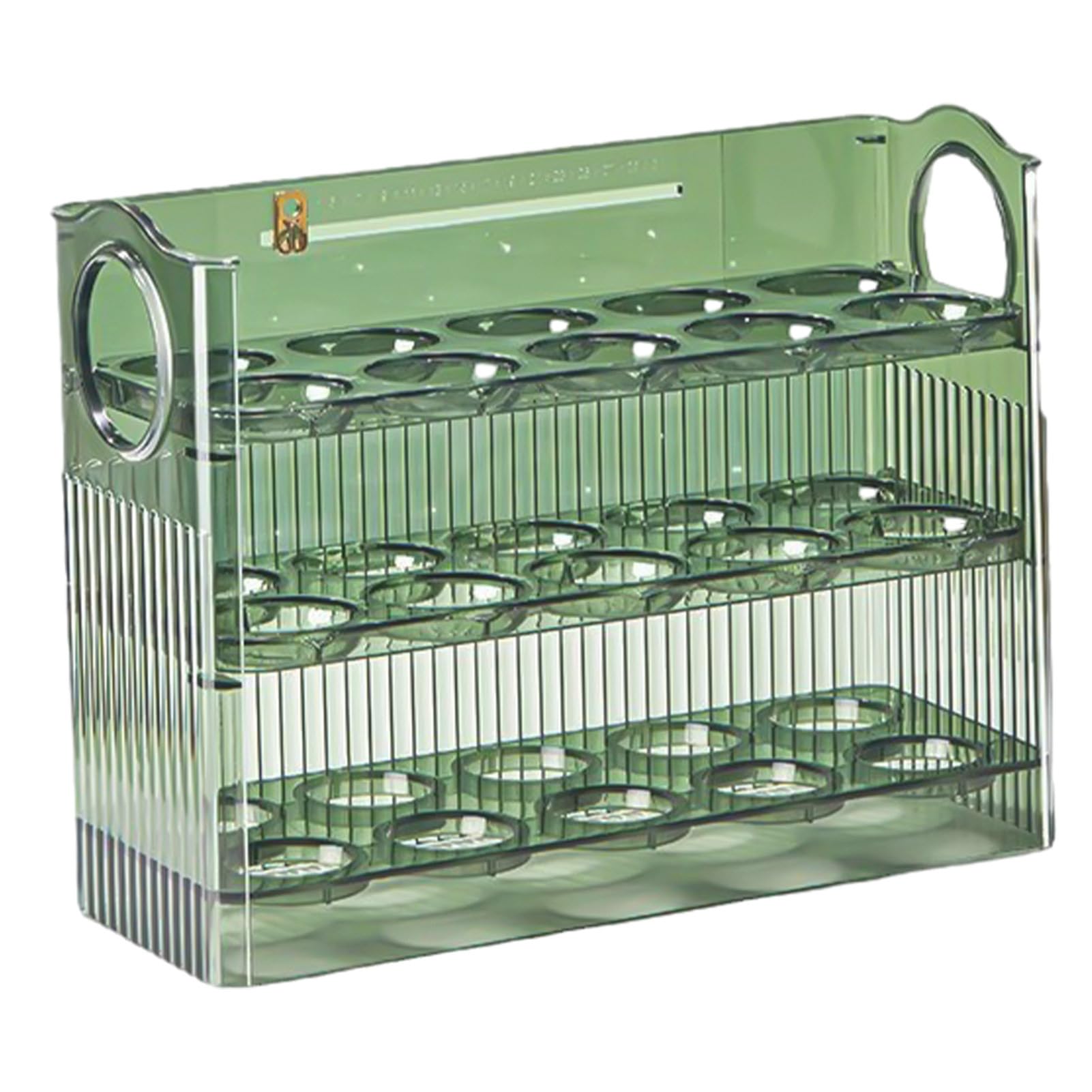 Portauova Per Frigo A 3 Livelli - Dispenser Salvaspazio Per 17 Uova, Grigio - Foto 2