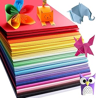 Origami Paper, Pack of 200 Sheets - 20 Vivid Colors - Double Sided - 6 I...
