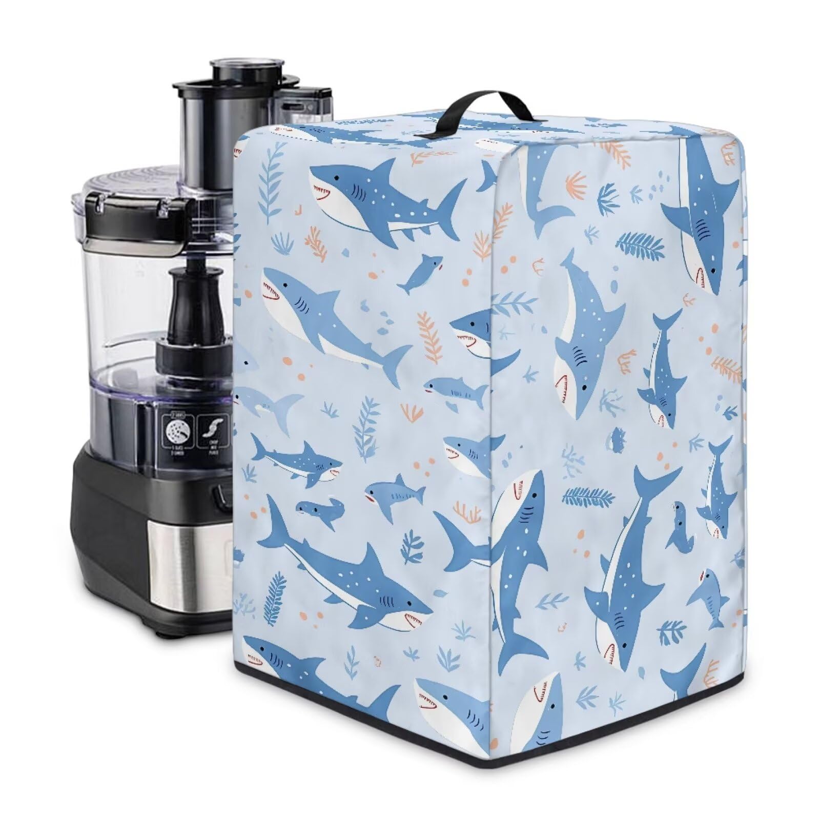 Shark Kitchen Appliance Covers Blender Dust Cover with Floral Prints Fits Most Juicers Stand Mixers Foldable Machine Washable
