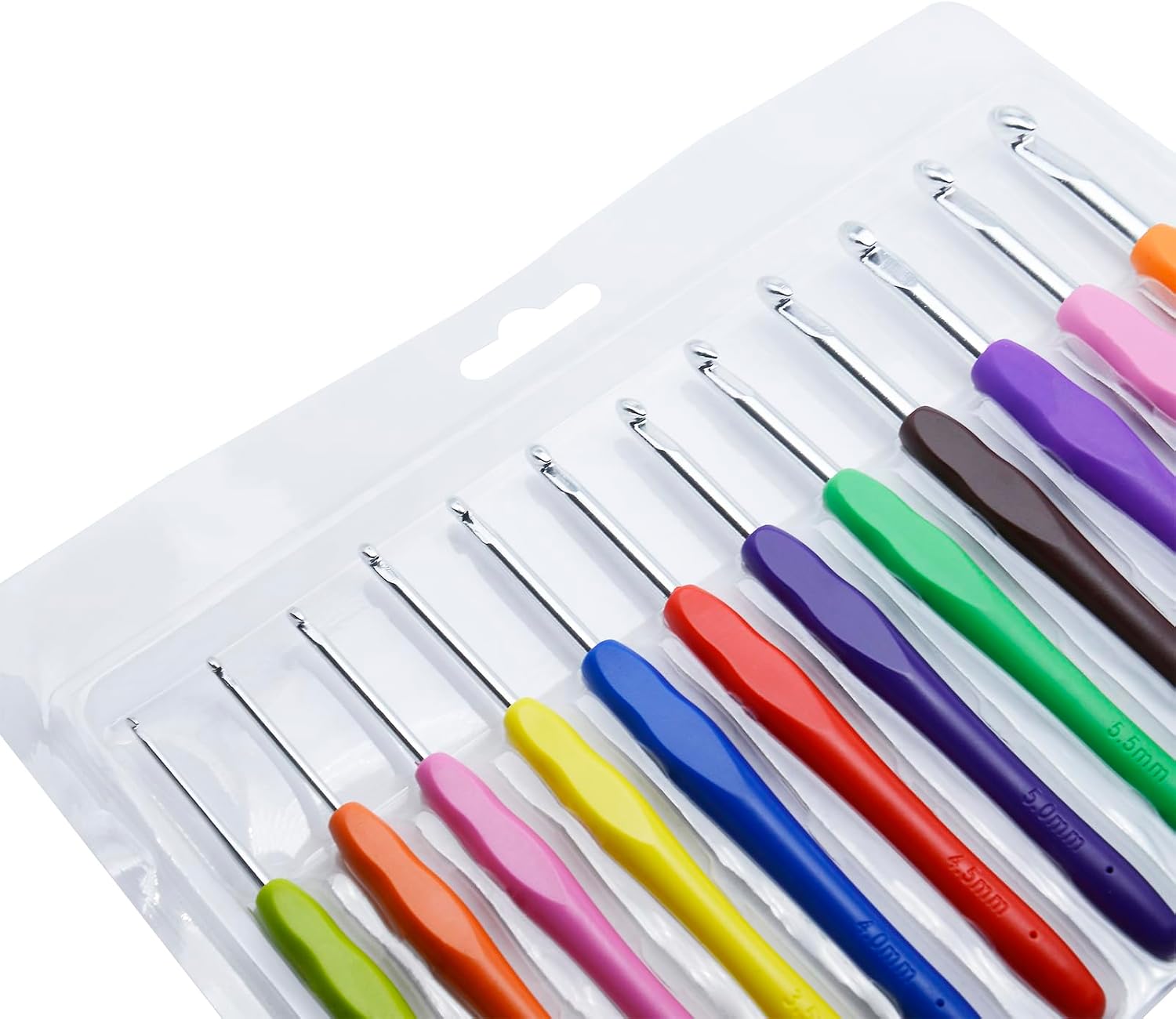 FDXGYH 12 Sizes Ergonomic Crochet Hook Set Aluminum Yarn Crochet Kit (2mm- 8mm)